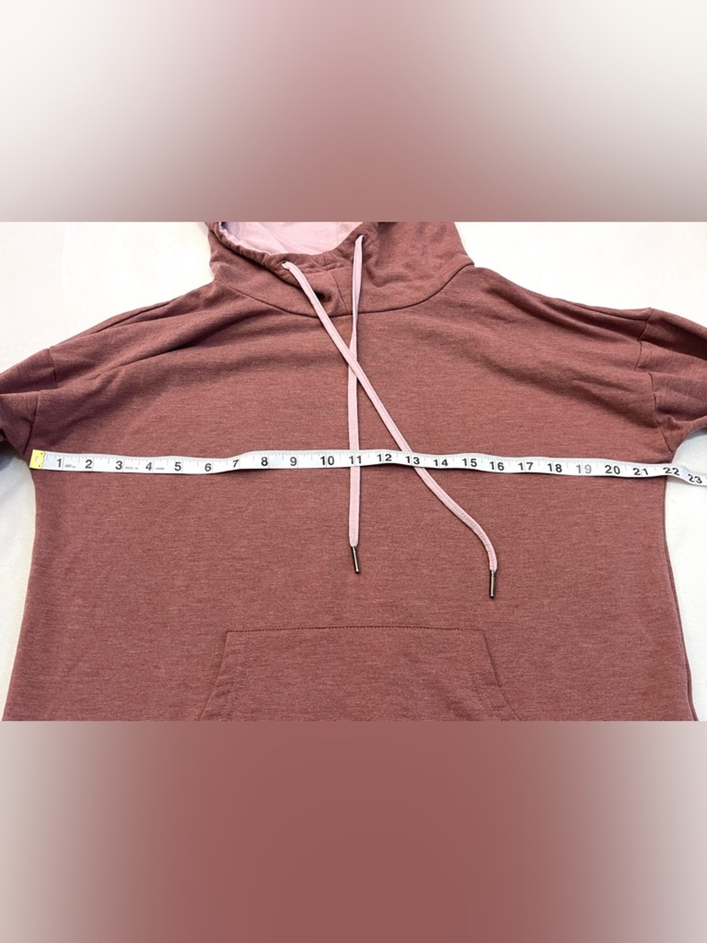Maurices Mauve Women’s Drawstring Pullover Hoodie Sweatshirt w Kangaroo Pocket - Picture 7 of 16